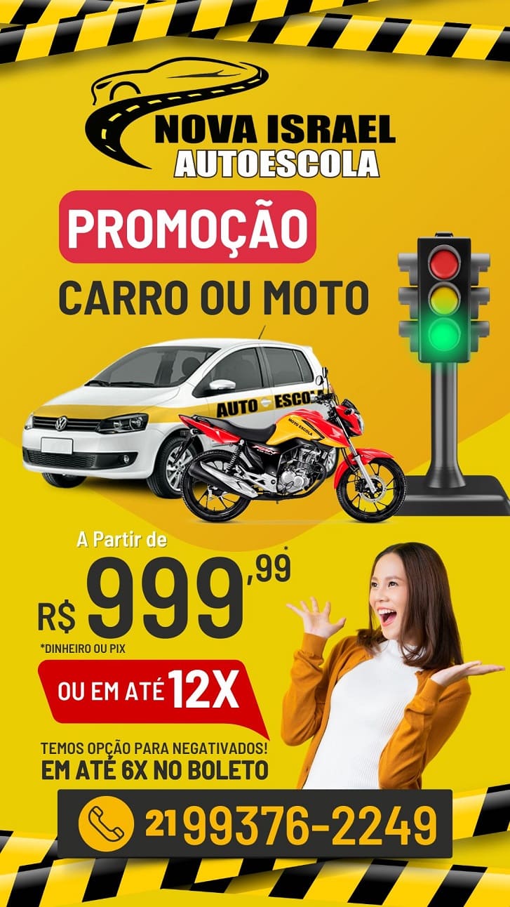 Autoescola Nova Israel Auto Escola no bairro nova américa, autoescola promoção,