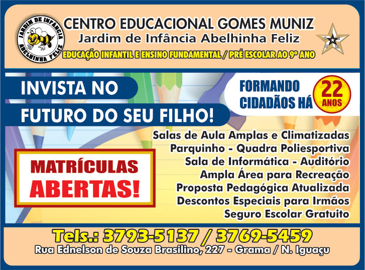 Centro Educacional Gomes Muniz Centro Educacional Gomes Muniz: Jardim de Infância Abelhinha Feliz