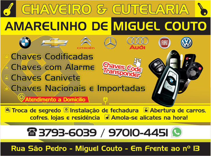 chaveiro em miguel couto, chaves codificadas, troca segredo, abertura de cofre
