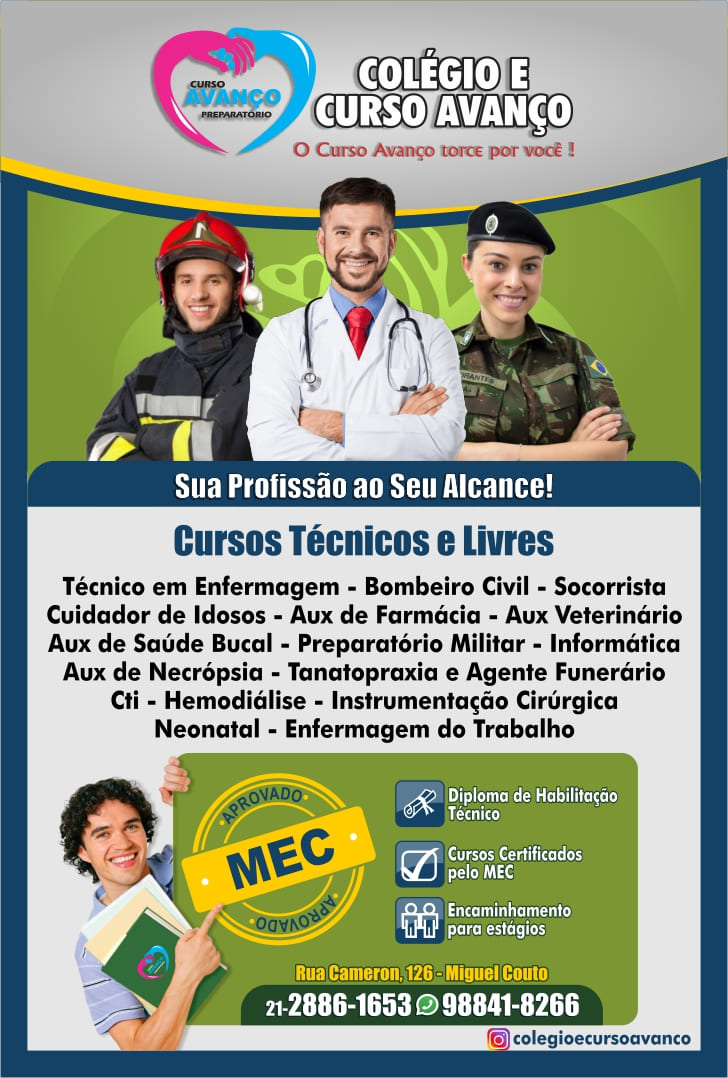 Colégio e Curso Avanço, cursos técnicos em miguel couto